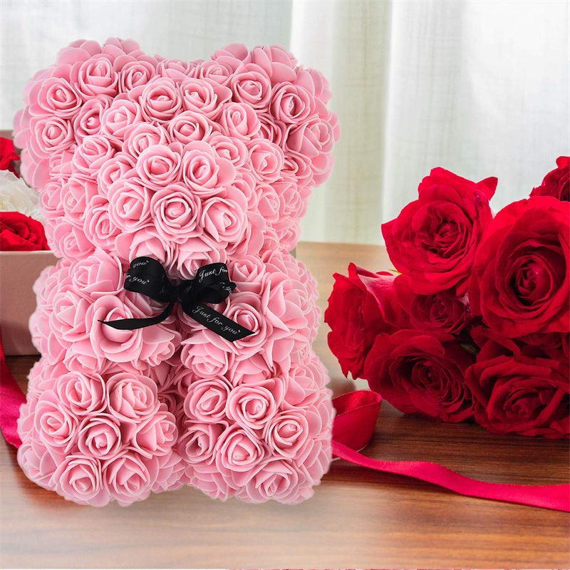 PlushForMyCrush™ - Valentine’s Premium Rose Teddy